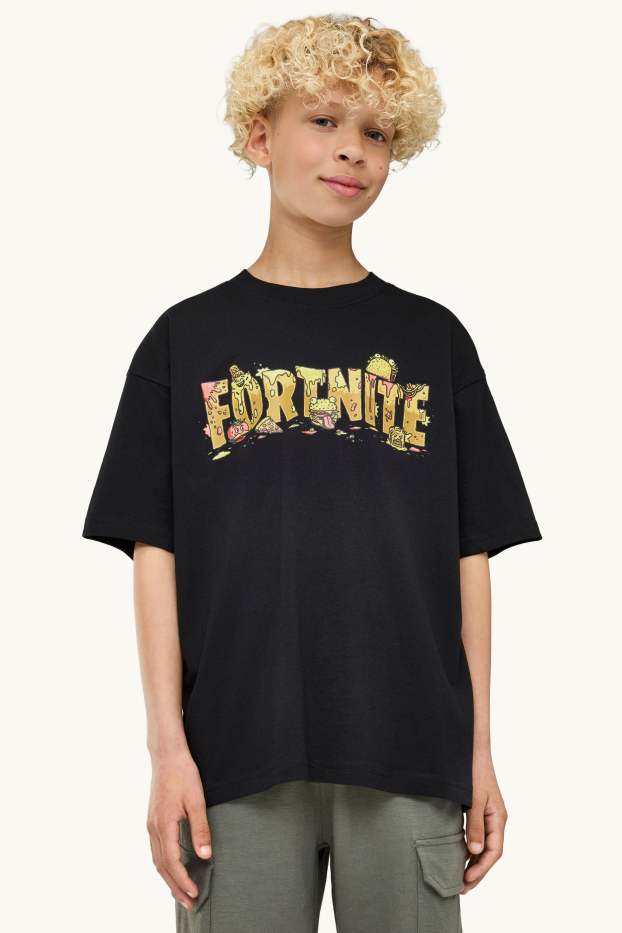 Bambini - Confezione da 2 - Fortnite - maglia a maniche corte - nero / grigio