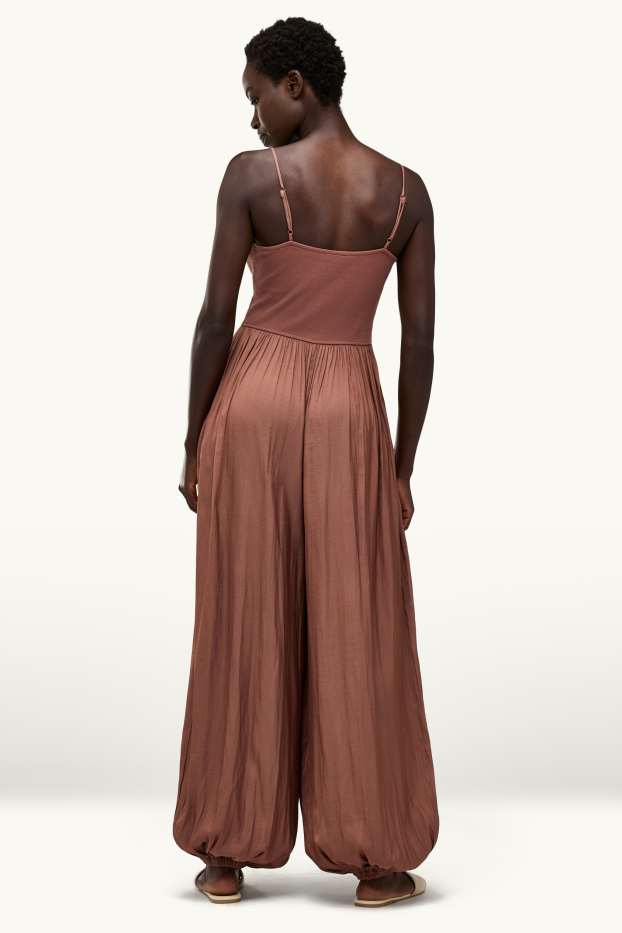 Dames - Jumpsuit - bruin