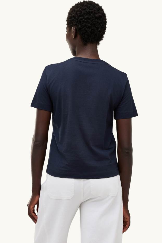 Damen - T-Shirt - Regular Fit - dunkelblau