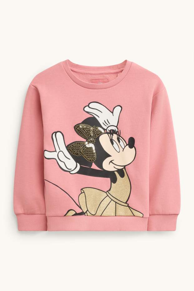 Children Girls - Minnie Mouse - sweatshirt - shiny - rose