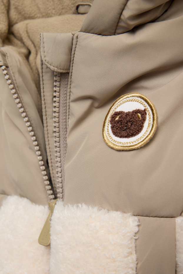 Baby: jongens - Beertje - babyjas van teddystof, met capuchon - gevoerd - beige