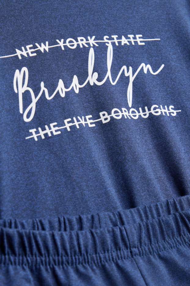 Copii - Băieți - Brooklyn - pijama - 2 piese - albastru
