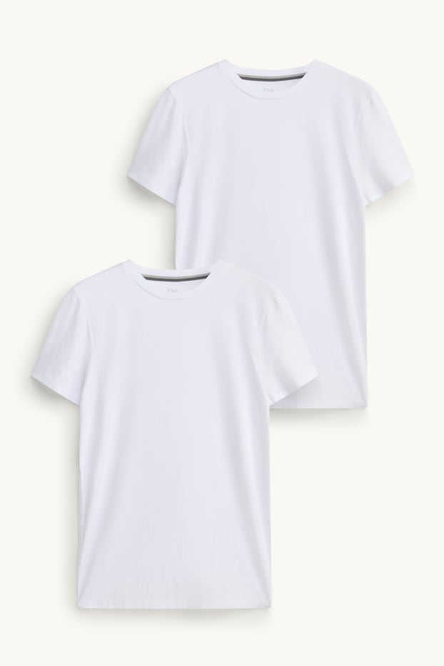 Hommes - Lot de 2 - maillots de corps - blanc