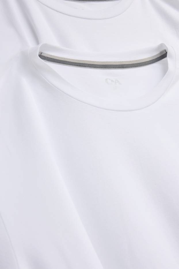 Hommes - Lot de 2 - maillots de corps - blanc