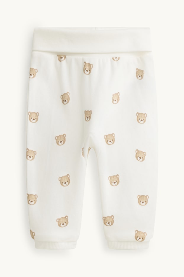 Unisex - Bärchen - Baby-Outfit - 2 teilig - weiß
