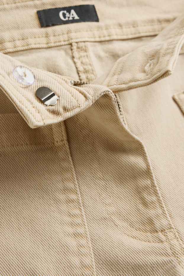 Damen - Flared Jeans - Mid Waist - beige