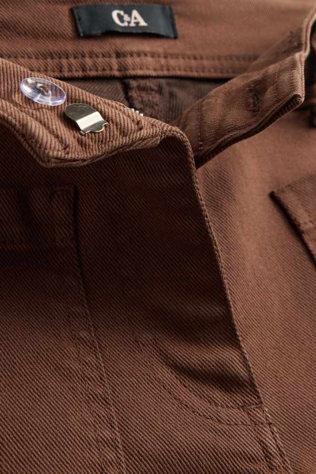Damen - Flared Jeans - Mid Waist - braun