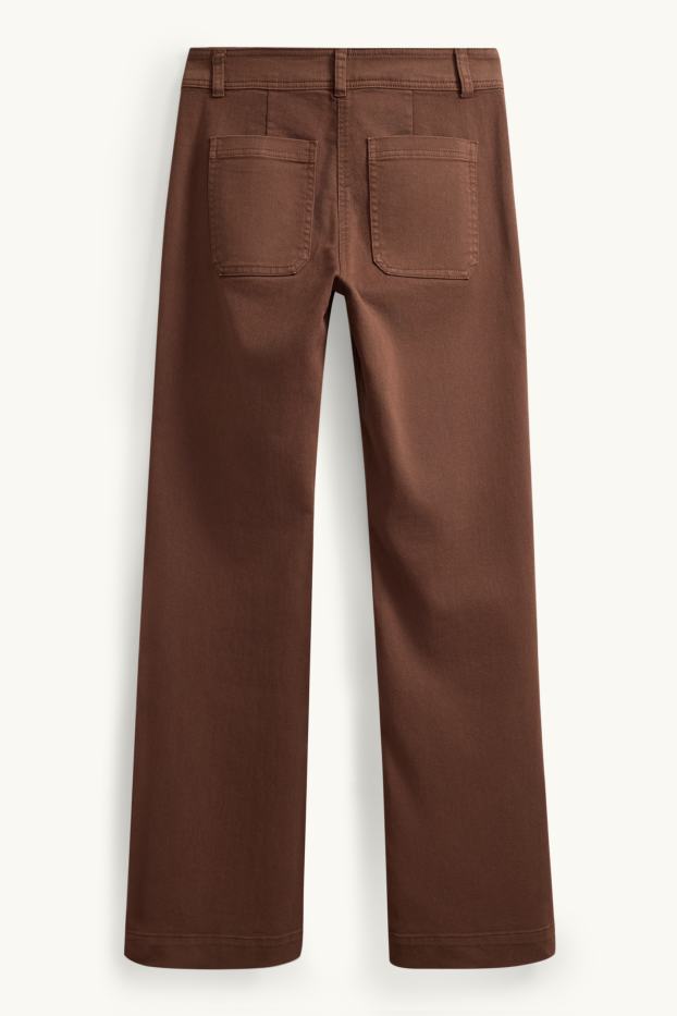 Damen - Flared Jeans - Mid Waist - braun