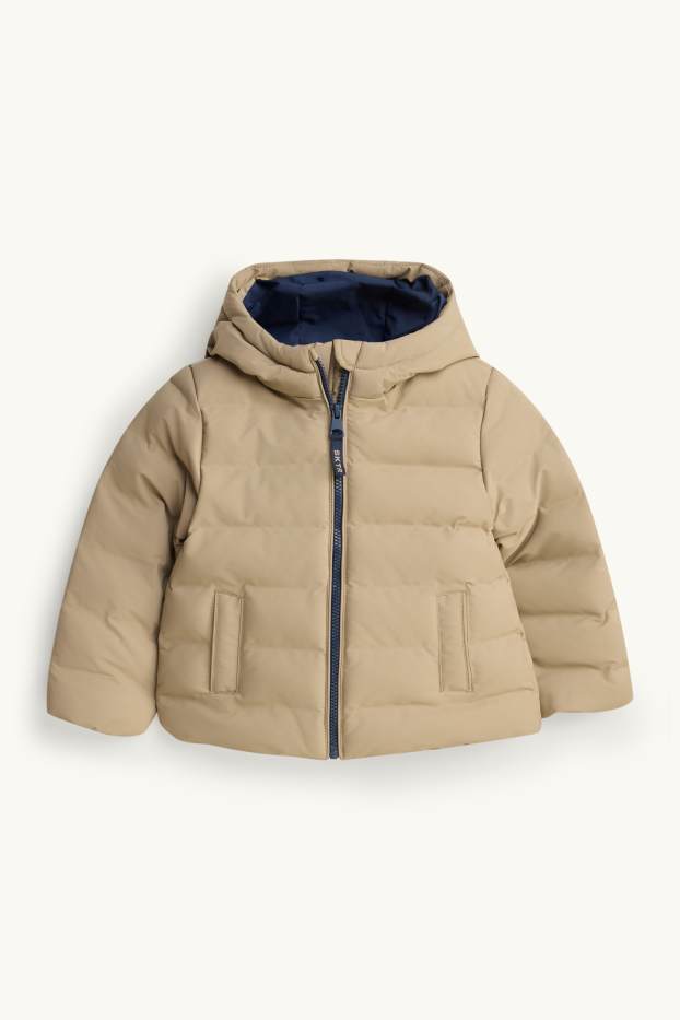 Enfants garçons - Doudoune à capuche - finition déperlante - marron clair