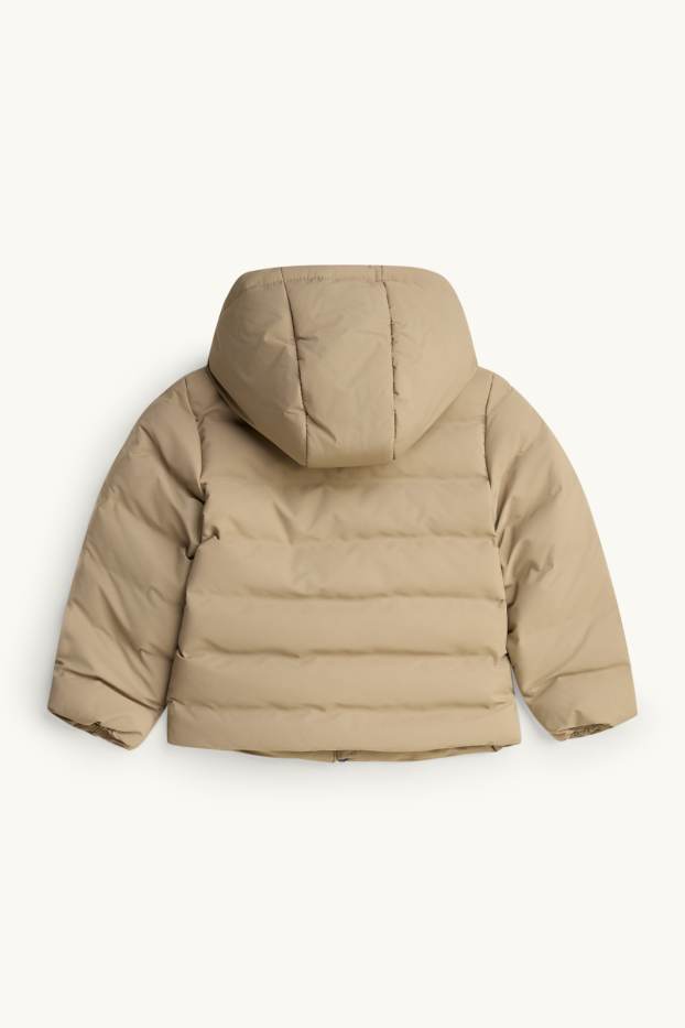 Enfants garçons - Doudoune à capuche - finition déperlante - marron clair