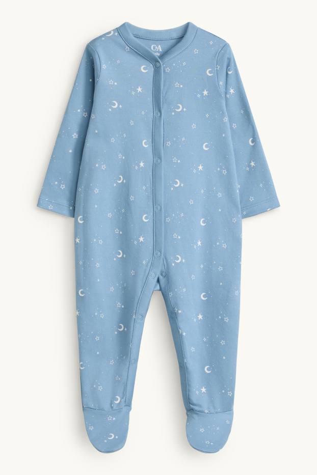 Bébés garçons - Renard, étoiles et lune - ensemble cadeau - 3 pièces - bleu / blanc