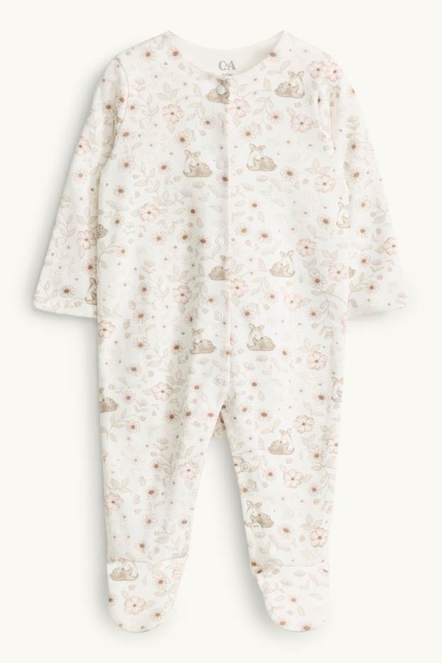 Baby Girls - Flowers, fawn and hedgehog - gift set - 3 piece - white / rose