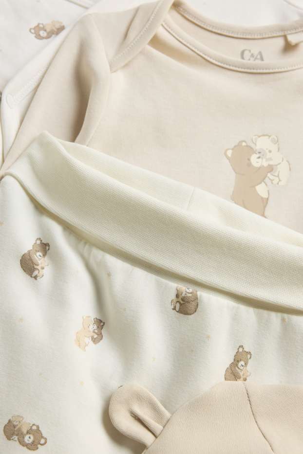 Unisex - Teddybär - Erstlings-Set - 4 teilig - beige