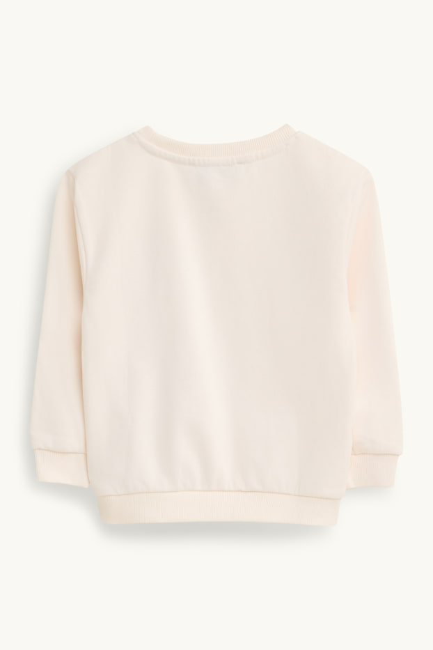 Bambine - Pony - felpa - effetto brillante - crema