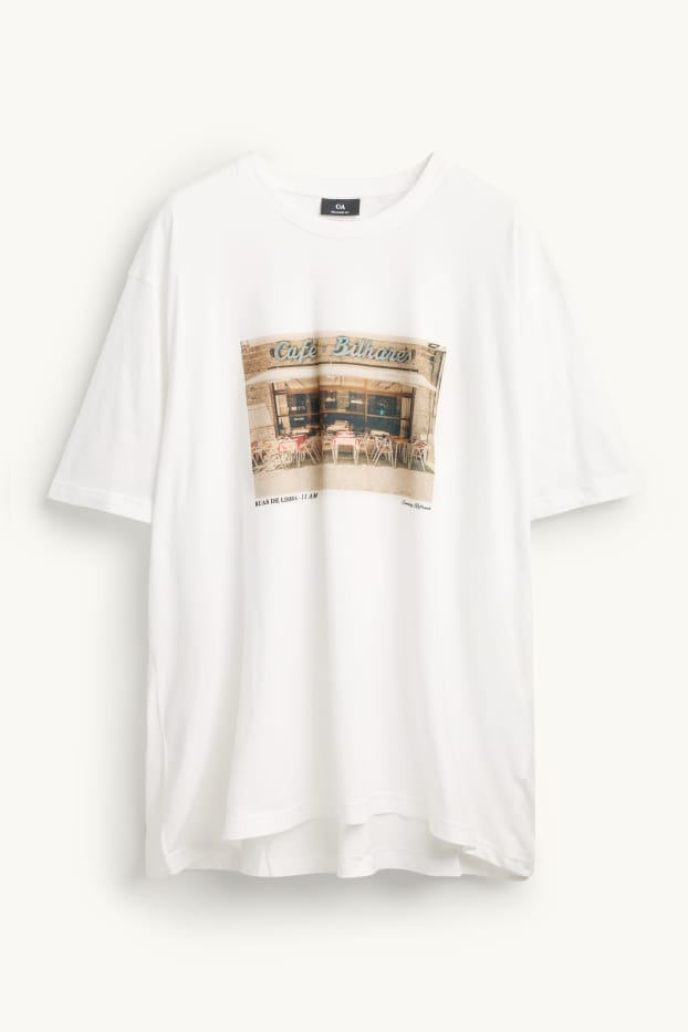 Hommes - T-shirt - relaxed fit - blanc