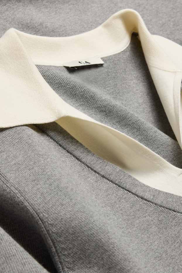 Femmes - Robe-T-shirt - straight fit - look 2-en-1 - gris