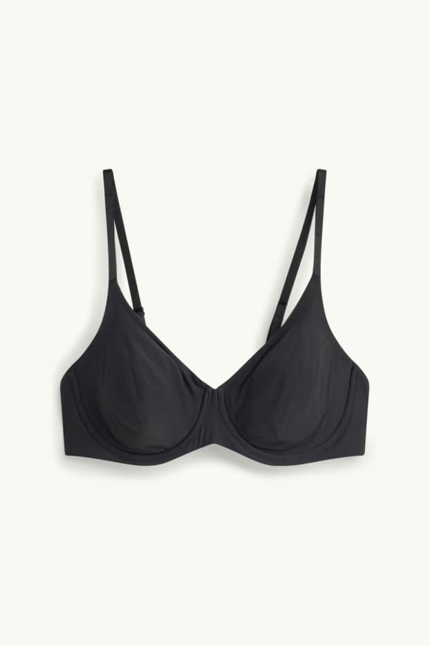 Dames - BH met beugels - FULL COVERAGE - LYCRA® - zwart