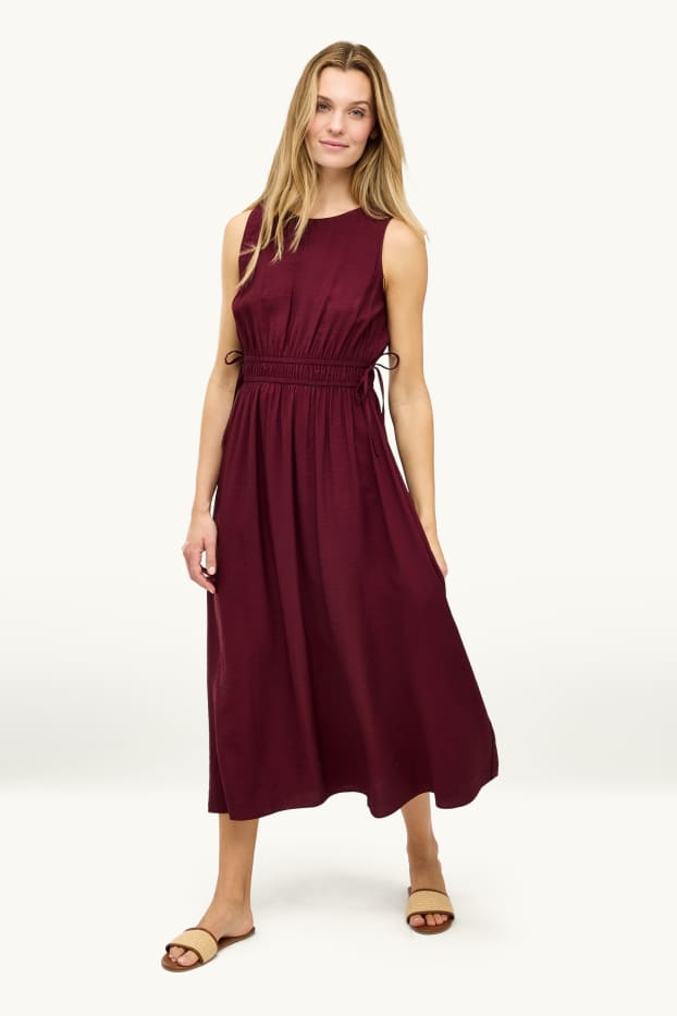 Femmes - Robe - straight fit - bordeaux