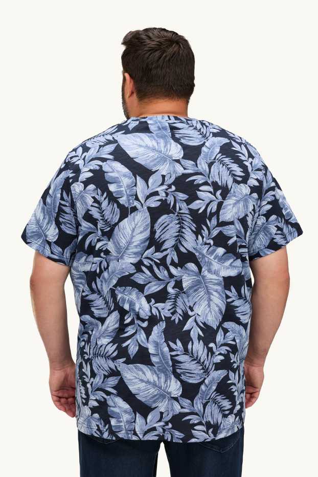 Hommes - T-shirt - regular fit - à motif - bleu