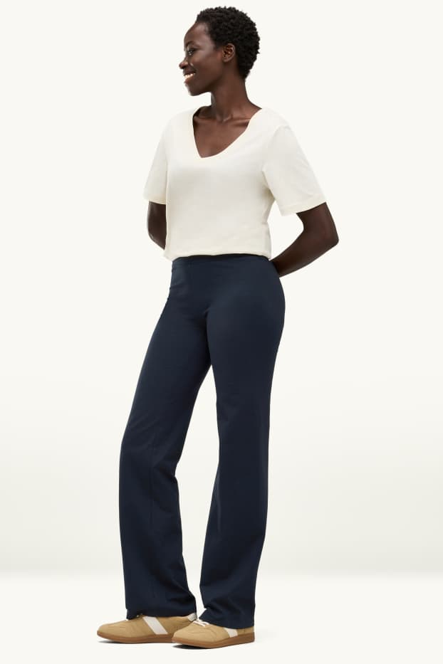Dames - Straight legging - zwart
