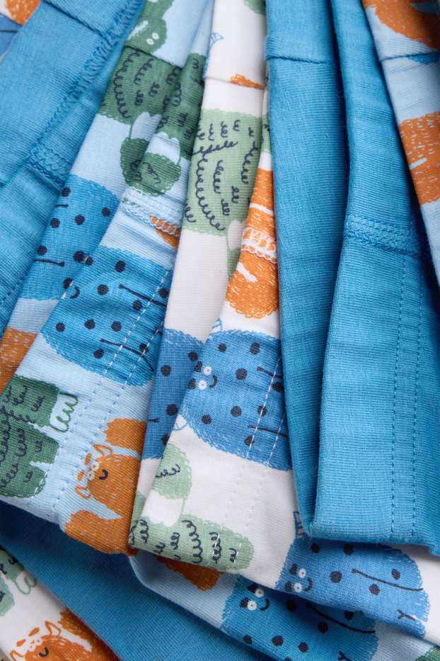 Kinderen: jongens - Set van 6 - monster - boxershort - blauw