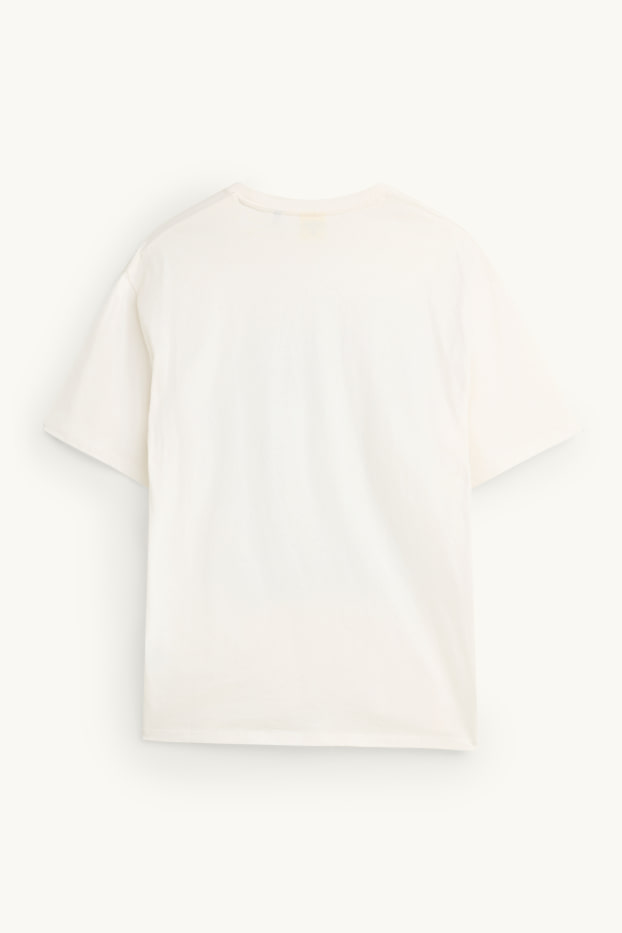 Herren - T-Shirt - Oversized - Felix the Cat - cremeweiß