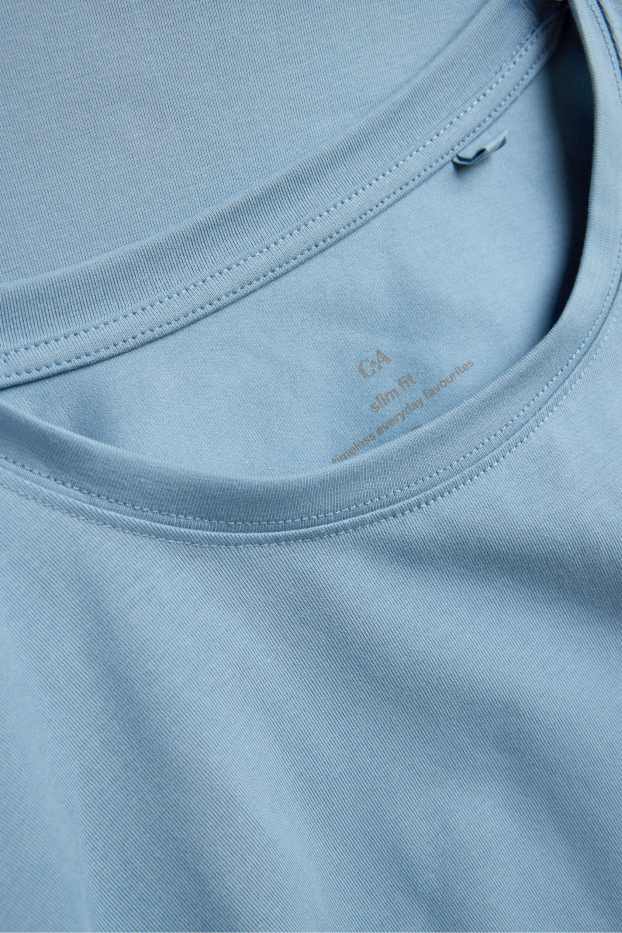 Femmes - Haut à manches longues - slim fit - bleu clair