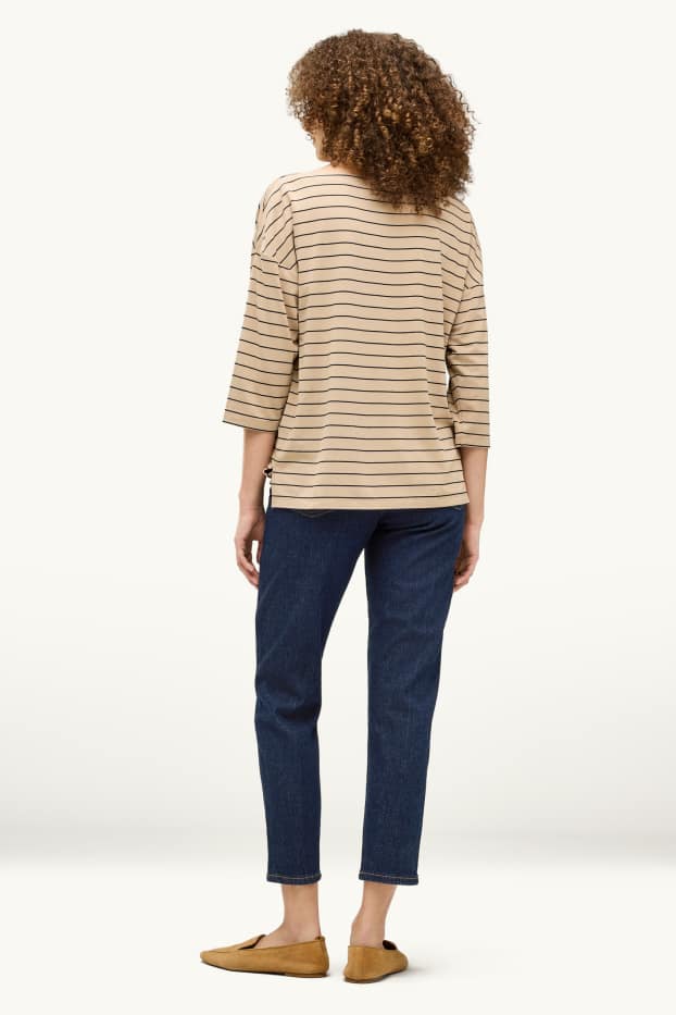 Donna - Mom jeans - vita alta - LYCRA® - jeans blu scuro