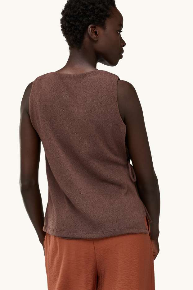 Femmes - Haut en maille - marron foncé