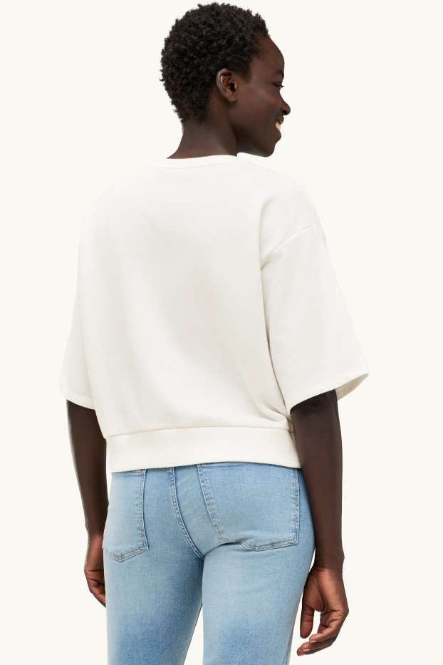 Kobiety - Bluza - w kwiaty - biały