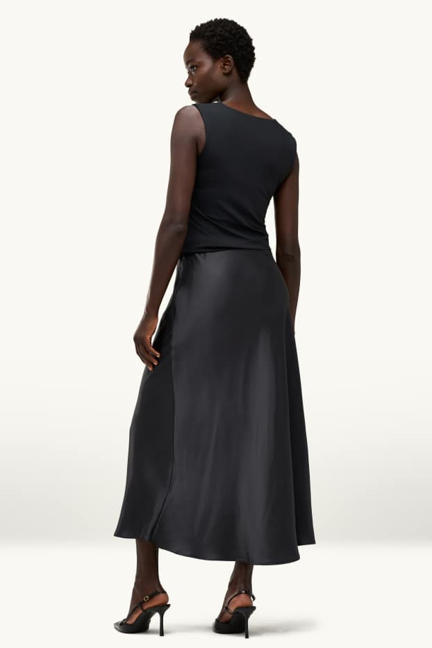 Femmes - Jupe en satin - noir