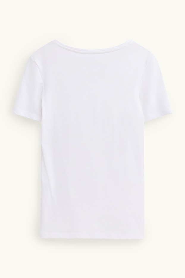 Damen - T-Shirt - Slim Fit - weiß