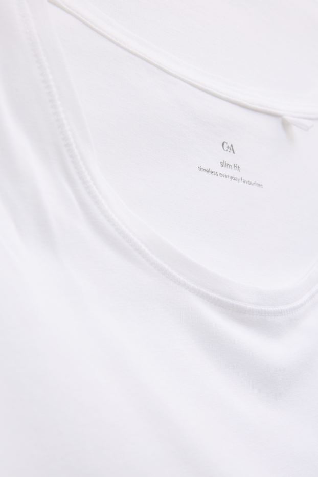 Damen - T-Shirt - Slim Fit - weiß