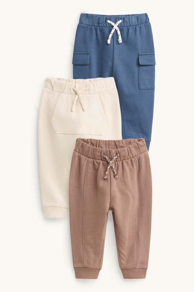 Bébés garçons - Lot de 3 - pantalons de jogging bébé - bleu