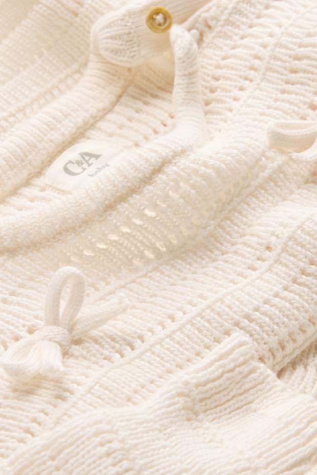 Baby Mädchen - Schleife - Baby-Pullover - cremeweiß