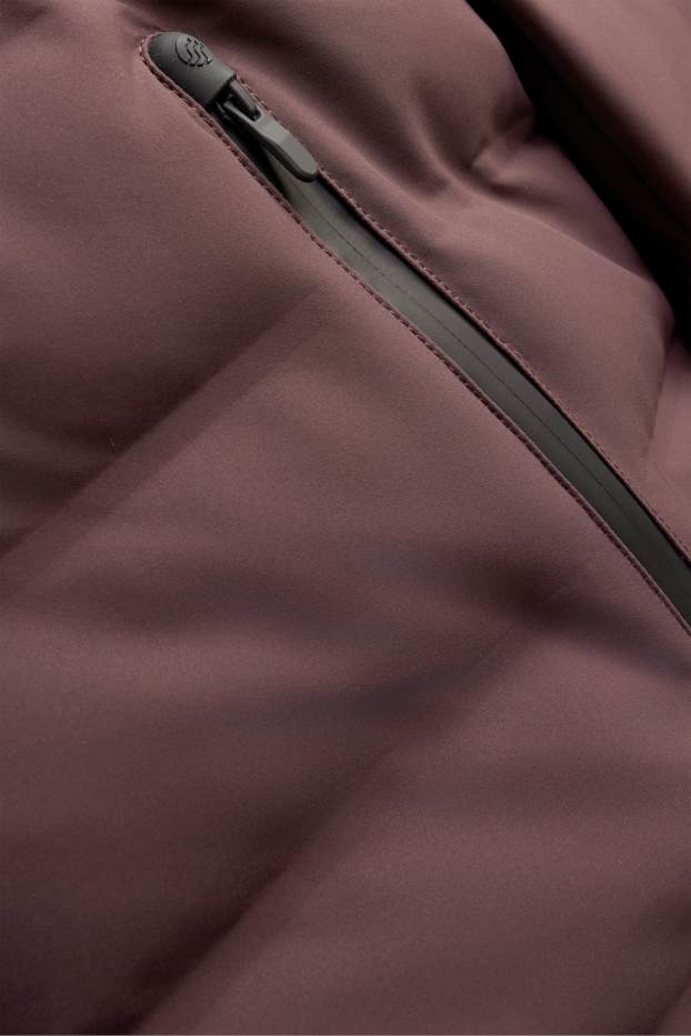 Herren - Funktions-Steppjacke mit Kapuze - gefüttert - bordeaux