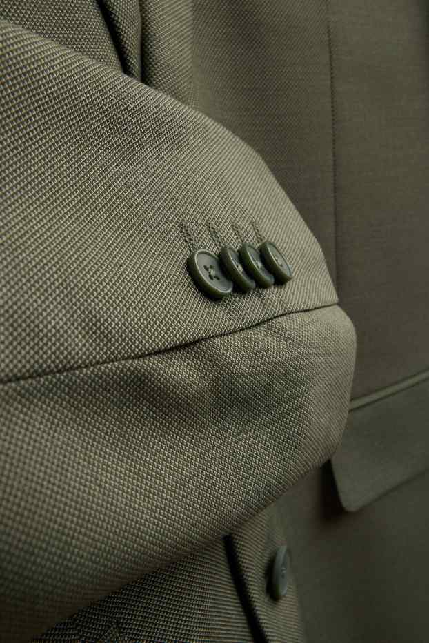 Heren - Kostuum met stropdas - slim fit - 4-delig - groen