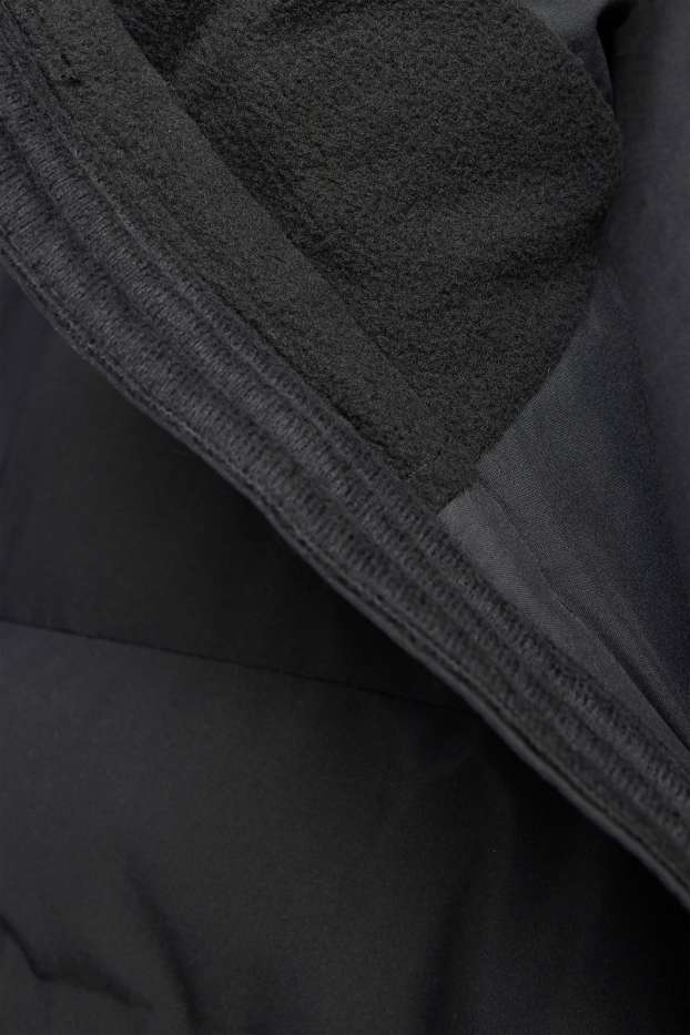 Herren - Funktions-Steppjacke mit Kapuze - gefüttert - schwarz