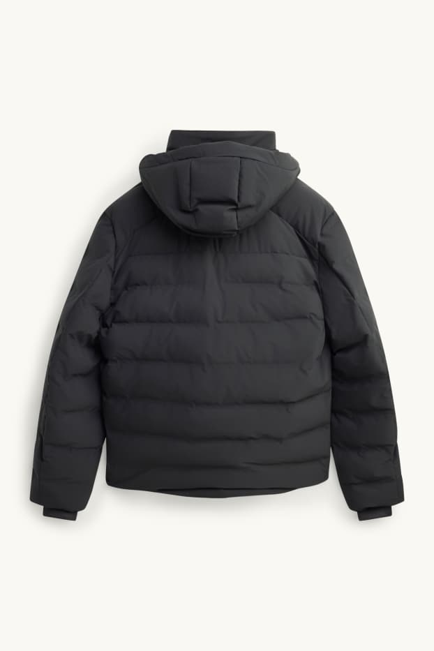 Herren - Funktions-Steppjacke mit Kapuze - gefüttert - schwarz