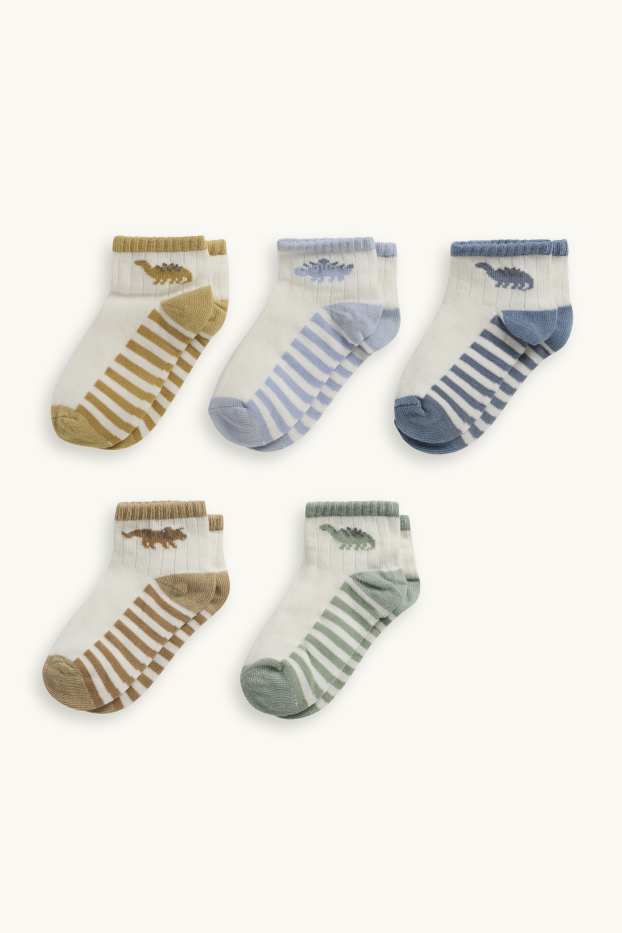 Baby Jungen - Multipack 5er - Dino - Baby-Socken mit Motiv - blau