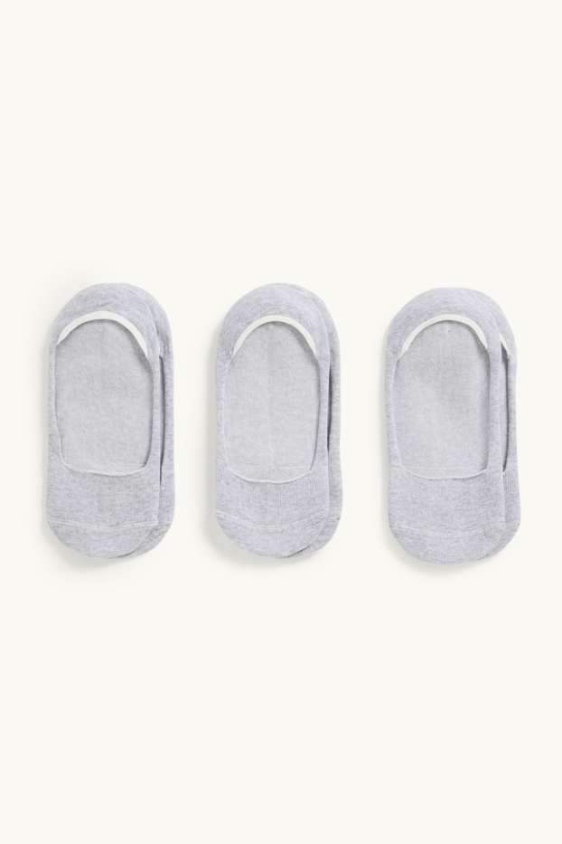 Damen - Multipack 3er - Füßlinge - grau