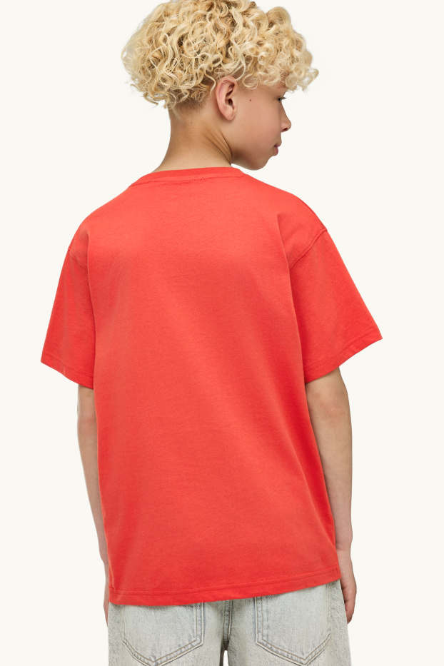 Copii - Băieți - Graffiti - tricou cu mânecă scurtă - roșu