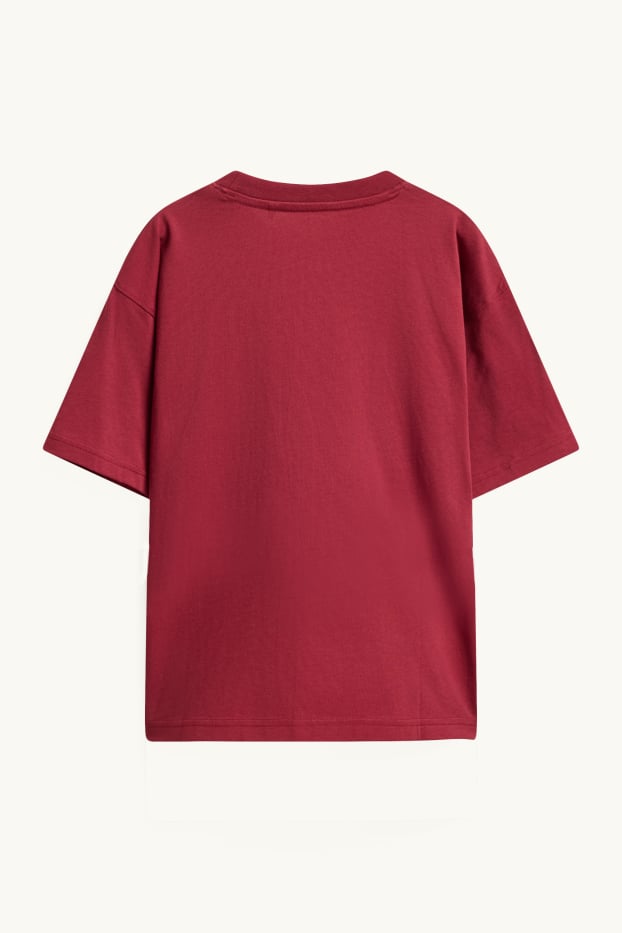 Kinder Buben - Basketball - Kurzarmshirt - rot