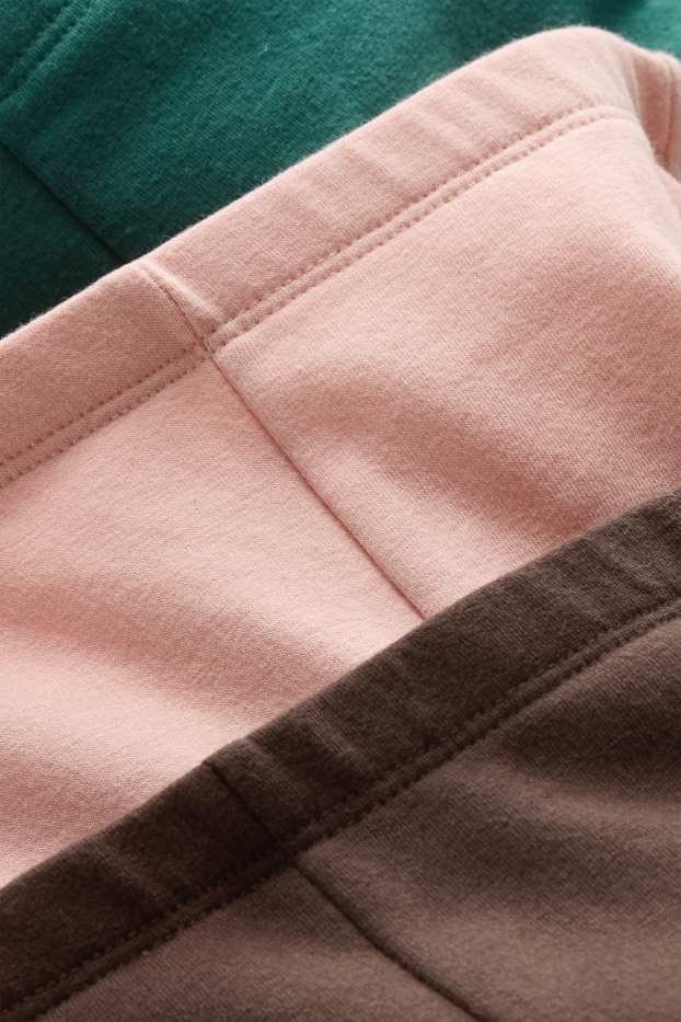 Nena - Paquet de 3 - leggins acampanats - marró/rosa