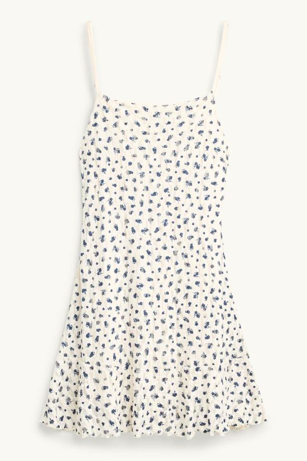 Women - Dress - white / blue