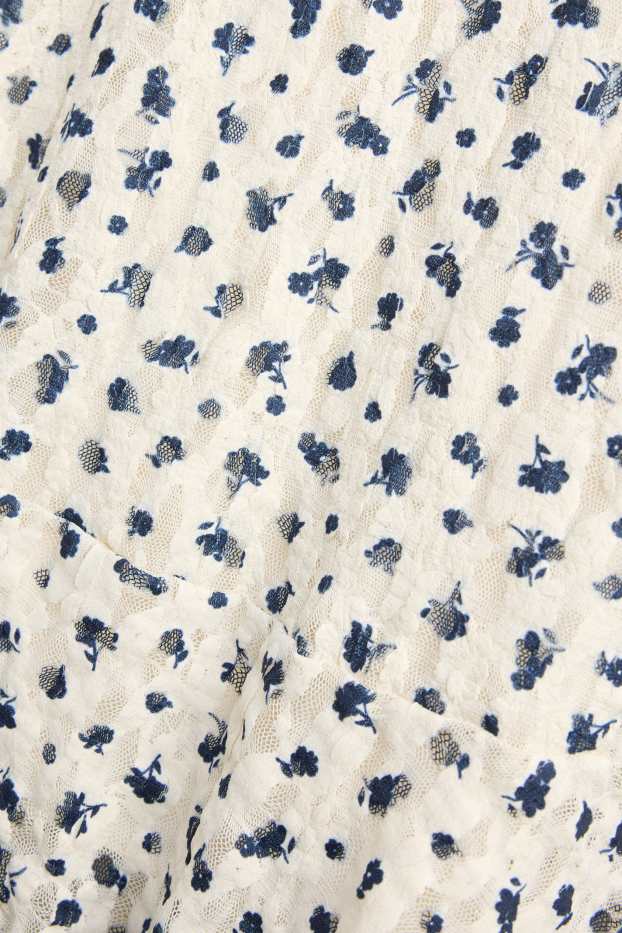 Women - Dress - white / blue
