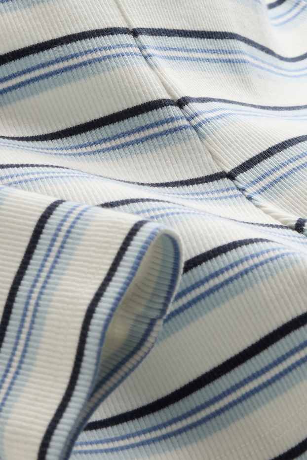Dames - Joggingbermuda's - blauw / wit