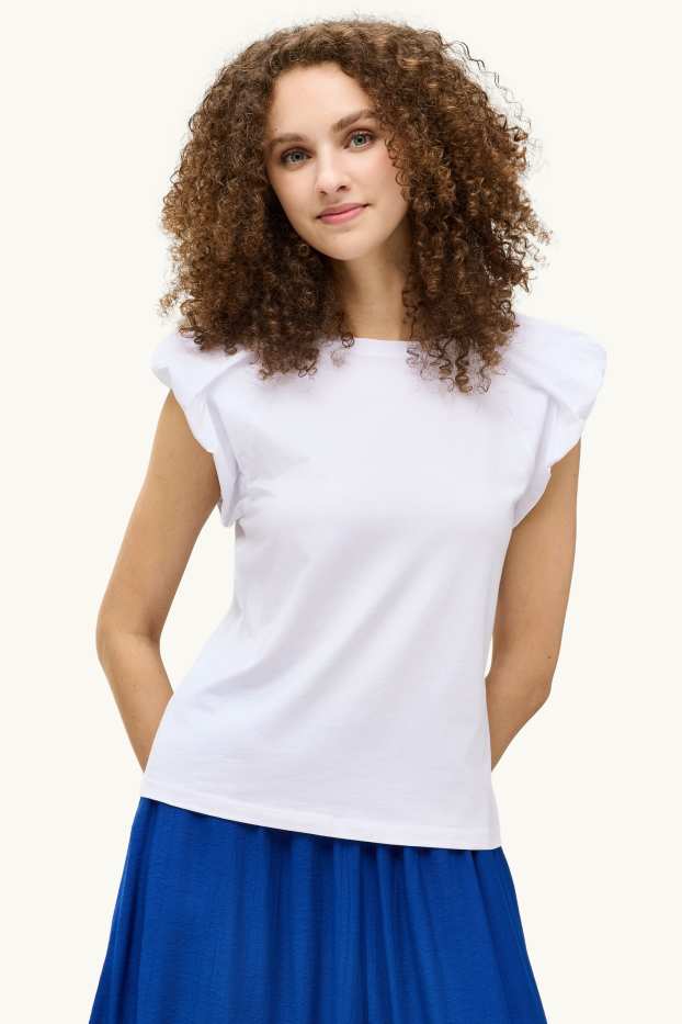 Dames - T-shirt - regular fit - wit