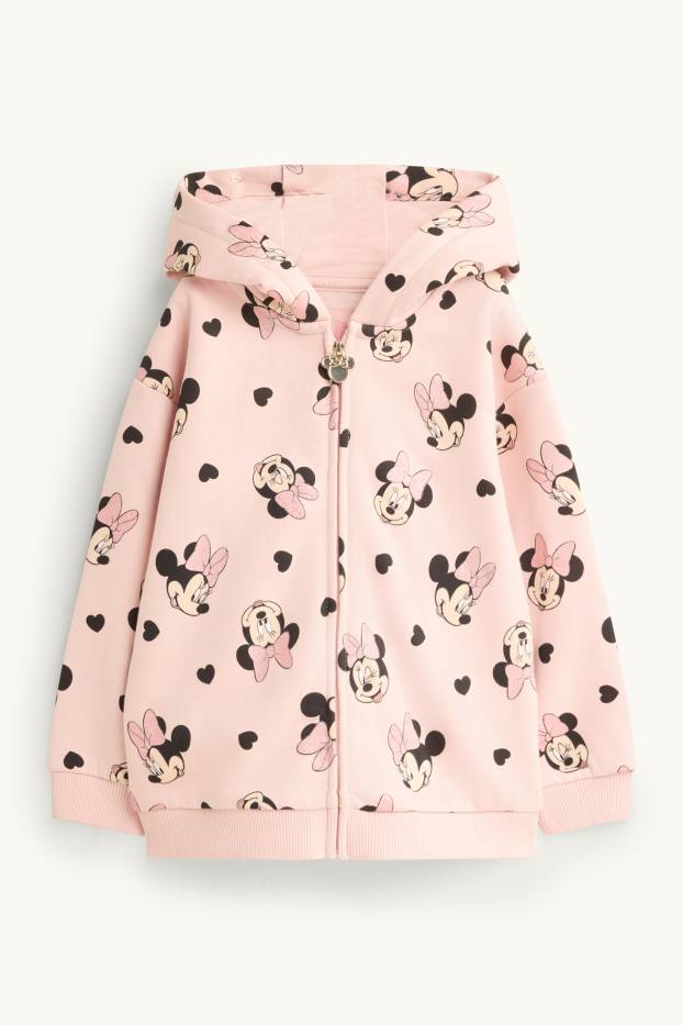 Kinder Mädchen - Minnie Maus - Sweatjacke - Glanz-Effekt - rosa