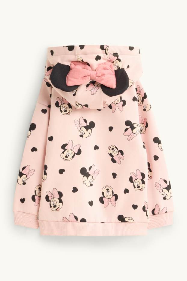 Kinder Mädchen - Minnie Maus - Sweatjacke - Glanz-Effekt - rosa